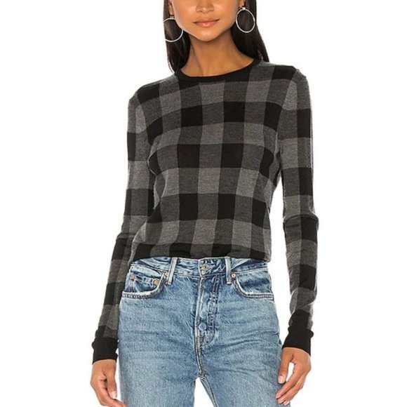 🎁 Theory Plaid Silk Blend Sweater - Picture 1 of 7